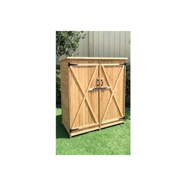 Almo Fulfillment Services Hanover Wooden Storage Shed, 52-4/5" x 19-1/5" x 58-2/5" Natural HANWS0101-NAT - main